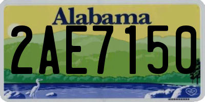 AL license plate 2AE7150