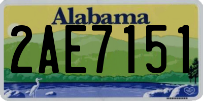 AL license plate 2AE7151