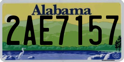AL license plate 2AE7157