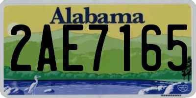 AL license plate 2AE7165