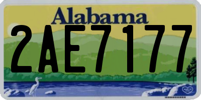 AL license plate 2AE7177