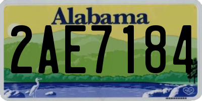AL license plate 2AE7184