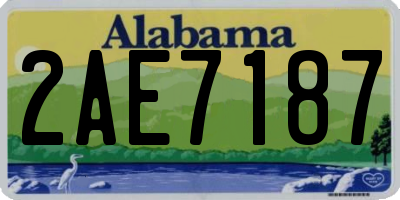 AL license plate 2AE7187