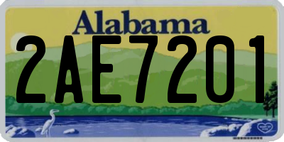 AL license plate 2AE7201