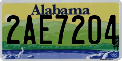AL license plate 2AE7204