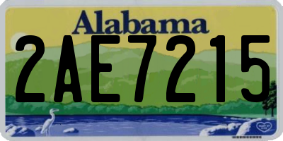 AL license plate 2AE7215