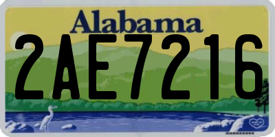 AL license plate 2AE7216