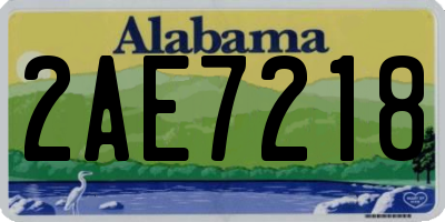 AL license plate 2AE7218