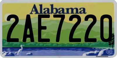 AL license plate 2AE7220