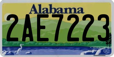 AL license plate 2AE7223