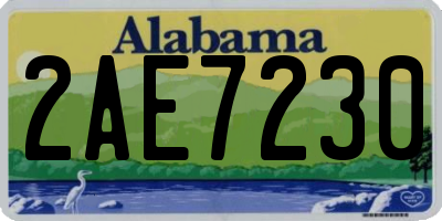 AL license plate 2AE7230