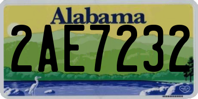 AL license plate 2AE7232