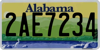 AL license plate 2AE7234
