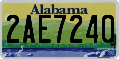 AL license plate 2AE7240