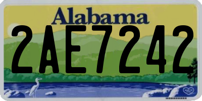 AL license plate 2AE7242