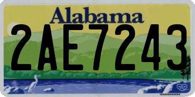 AL license plate 2AE7243