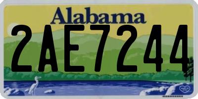 AL license plate 2AE7244