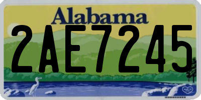 AL license plate 2AE7245