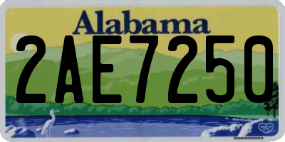 AL license plate 2AE7250