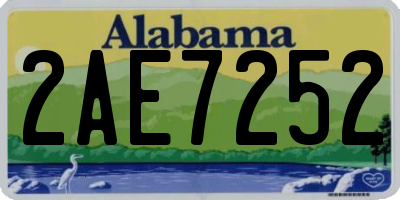 AL license plate 2AE7252