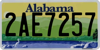 AL license plate 2AE7257