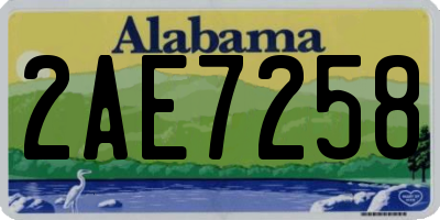 AL license plate 2AE7258