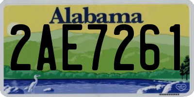 AL license plate 2AE7261