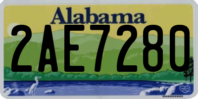 AL license plate 2AE7280