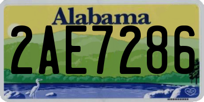 AL license plate 2AE7286