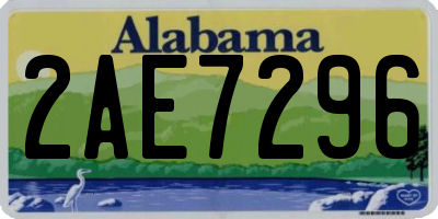 AL license plate 2AE7296