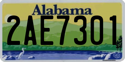 AL license plate 2AE7301