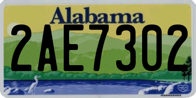 AL license plate 2AE7302
