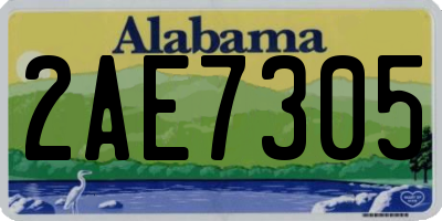 AL license plate 2AE7305