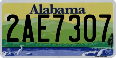 AL license plate 2AE7307