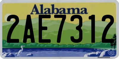 AL license plate 2AE7312