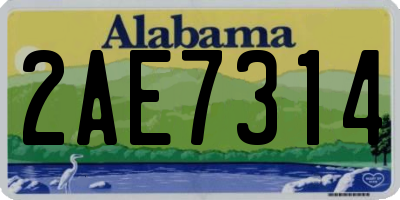 AL license plate 2AE7314
