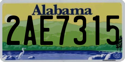 AL license plate 2AE7315
