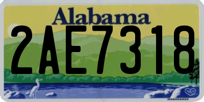 AL license plate 2AE7318