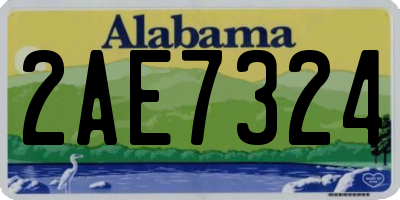 AL license plate 2AE7324
