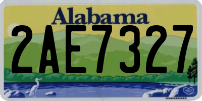 AL license plate 2AE7327