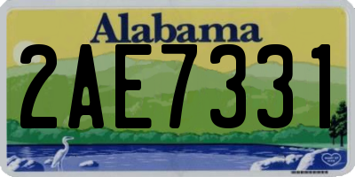 AL license plate 2AE7331