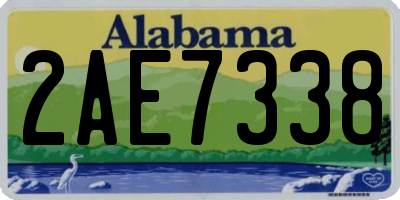 AL license plate 2AE7338