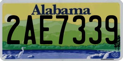 AL license plate 2AE7339
