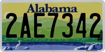 AL license plate 2AE7342