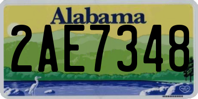 AL license plate 2AE7348