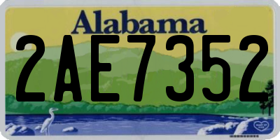 AL license plate 2AE7352