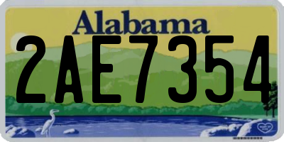 AL license plate 2AE7354