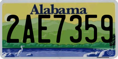 AL license plate 2AE7359