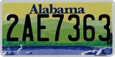 AL license plate 2AE7363