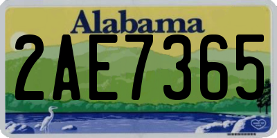 AL license plate 2AE7365